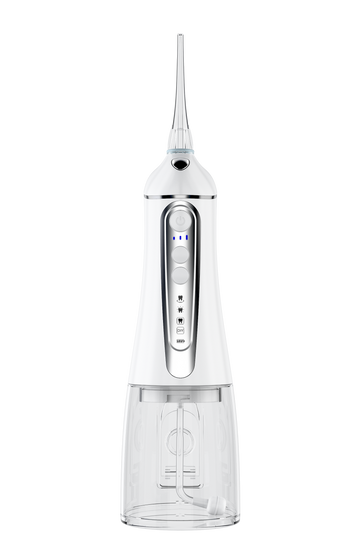 歯用ウォーターフロッサー 320ML ウォーターフロッサー 歯科用口腔洗浄器 DIYモード 4ジェットチップ付き IPX7防水 自宅や旅行に持ち運び可能